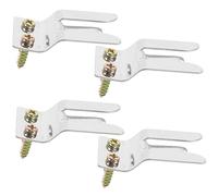 Milisten 4pcs Metal Mic Hanger Clips Screw Included Mic Holder Compatible for Radio Microphone Speaker Hanger