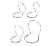 Milisten 4pcs Metal Thumb Picks Ergonomic Finger Picks for Guitar Banjo Bass Comfortable Sound Transmission for Fingerpicking Strumming for Musicians The Go