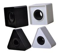 Milisten 4pcs Microphone Flag Station Portable Lightweight Interview Mic Logo Covers for Tv Stations Conferences Reporters with Square Black White and Triangle Black White Designs