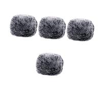 Milisten 4pcs Microphone Wind Furry Cover Windscreen for Noise Reduction Compatible Various Microphones Easy to Install Protects against Moisture for Ktv Singing and Recording