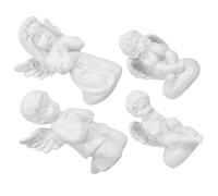 Milisten 4pcs Mini Angel Statues Praying Cherub Figurines with Wings for Home Office Desk Decor Compact Cupid Ornaments for Living Bedroom Versatile Small Craft Decorations for Women