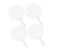 Milisten 4pcs Mini DIY Painting Graffiti Fans Lightweight Handheld Blank PVC Fans for Stage Performance Cosplay Home Decor Art Supplies