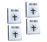 Milisten 4pcs Mini House Bibles Timeless Miniature Micro Bible Books for Dollhouse Decoration Safe Material for DIY Miniature Scenes and Photo Props