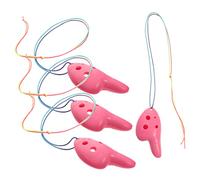 Milisten 4pcs Mini Ocarina Hole Ocarina Musical Ocarina China Beginner Ocarina Instruments Traditional Ocarina Portable Ocarina The 6-hole Ocarina Instrument Abs Pink