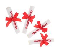 Milisten 4pcs Mini Plush Accessories with Certificate Roll for Class of Party Favors for Bouquets and Themed Decor Photo Enhancements