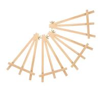 Milisten 4pcs Mini Wooden Tabletop Easels for Painting Display, Triangular Art Easel Stands for Canvas, Photo Frames, and Sign Holders, Compact Artist Display Rack for Home and Studio