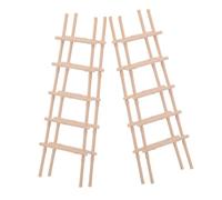 Milisten 4pcs Miniature Ladder Model Lightweight DIY Dollhouse Accessories for Creative Play Realistic Bamboo Style Staircase for Hand Eye Coordination and Imaginative Thinking Compatible