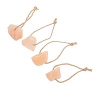 Milisten 4Pcs Natural Mineral Salt Licking Brick for Small Pets and Rabbits Salt Blocks with Rope for Easy Hanging Provides Essential Trace Elements and Encourages Activity