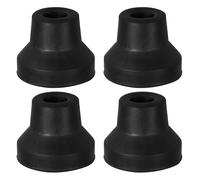 Milisten 4pcs Non-Slip Rubber Tips Crutch Covers Lightweight Universal Fit Four-Legged Design Outdoor Walking Stick Accessories for Quad Canes and Crutches