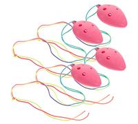 Milisten 4pcs Ocarina Instrument for Beginners Mini Plastic Music Instrument for Boy Girl for Practice and Gift Lightweight and Portable Design Pink