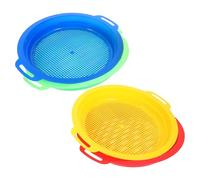 Milisten 4pcs Plastic Sand Sieve for Lightweight Beach Plaything Easy to Use Sand Strainer for Summer Fun Convenient Sieves Random Color
