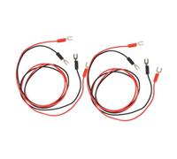 Milisten 4pcs Professional Insulated Copper Test Wires for Phonograph Turntable Connection PVC Double-ended U-shaped Leads in Two Colors for Audio and Device Protection