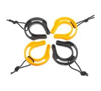 Milisten 4pcs Proofing Plastic C-Shape Door Stopper Anti-Pinch Safety Guard Windproof Door Jam for Bathroom and Bedroom in Black and Yellow