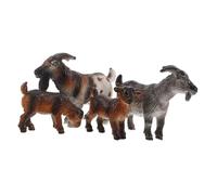 Milisten 4pcs Realistic Goat Family Figurines Set Parent-boy Girl Interactive Toys for Boys and Girls Collectible Goat Models for Educational Display and Farm Animal Decor