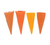 Milisten 4pcs Realistic Simulated Ice Cream Cone Models for Pretend Play and Home Party Decoration Friendly Miniature Versatile Props for Role Play and Staging