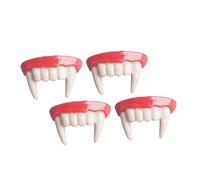 Milisten 4pcs Realistic Vampire Zombie Fang Caps for Halloween Costumes Reusable Fake Teeth Party Accessories for Spooky Cosplay and Trick Treat Fun