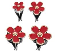 Milisten 4Pcs Red Alloy Daisy Car Air Freshener Vent Clips Cute Five-Petal Flower Aroma Diffuser for Car Air Outlet Interior Decoration for Women