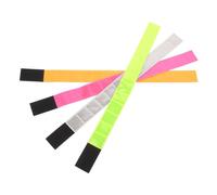 Milisten 4pcs Reflective Bands High Visibility PVC Tape Safety Warning Strips for Night Running Cycling Walking Cuttable Wrist and Arm Bands