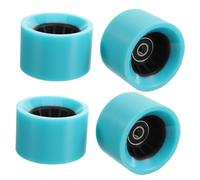 Milisten 4Pcs Replaceable Roller Skate Wheels PU Material Wear-resistant Smooth Skates Wheels for Double Row Skating Wood Street Marble Sidewalks