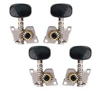 Milisten 4Pcs Rl Tuning Pegs for Guitar Practical Single Hole Tuners Keys Durable Body Essential Replacement for Electric Guitar String Alignment Silver Finish