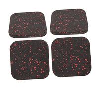 Milisten 4pcs Rubber Treadmill Floor Mat Protectors Shock Absorbing Exercise Equipment Cushions for Gym Piano and Dance Floors Non-slip Vibration Pads
