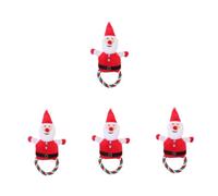 Milisten 4pcs Santa Claus Shaped Squeaky Chewing Toy for Dogs Xmas Pet Molar Toy for Training Interactive Play and Chewing for Puppies and Dogs