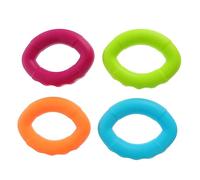 Milisten 4Pcs Silicone Hand Grip Rings Multi Functional Forearm Strengthener for Home Gym Portable Finger Massage Tool Green Lake Purple