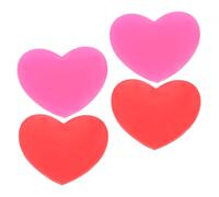 Milisten 4Pcs Silicone Tennis Vibration Dampeners Heart-shaped Shock Absorbers Lightweight Easy Install Red and Pink for Racket Strings Reducing Hand Fatigue