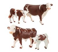 Milisten 4Pcs Simulation Farm Animals Educational Cow for Safe Plaything to Stimulate Imagination and Cognitive Skills for Boys and Ages