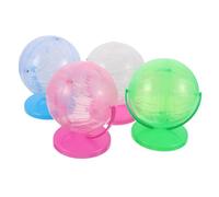 Milisten 4pcs Small Animal Toys Hamster Sports Ball Exercise Wheel for Hamsters Chinchillas Rats Silent Running Ball Interactive Pet Toy