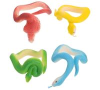Milisten 4pcs Snake Prop Bracelet - Realistic Simulation Snakes Fool'S Day Horror Prank Toy - Shaped Wristband For Party Bag Filler