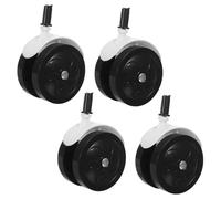 Milisten 4PCS Stroller Wheels Replacement Silent Swivel Stem Casters with Straight Insert Socket for Stroller Walker and Trolley Accessories