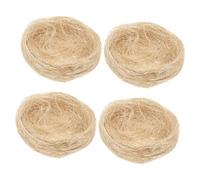 Milisten 4pcs Thickened Bird's Nest Parakeet Bird Cage Chicken Coop Bedding Squirrel Houses for outside Nesting Canary Cage Bird for Parakeets Bedding Lovebird Hen Nido Numb