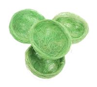 Milisten 4pcs Thickened Jute Bird Nest Artificial Nest for Parrots Cage Decor Garden Decoration Faux for Breeding and Aesthetic Enhancement