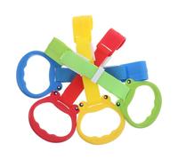 Milisten 4pcs Training Pull Up Rings for Playpen Standing Walker Assist Handles with Comfortable Grip Safe Lightweight PVC Nylon Material for Physical Development and Fun