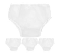 Milisten 4PCS Waterproof Incontinence Underwear: Adults Washable Diaper Shorts - Leakproof Bladder Control Pants for Men & Women - Reusable Protective Briefs