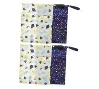 Milisten 4pcs Waterproof Wet Dry Bags for Baby Cloth Diapers and Swim Gear Reusable Washable Storage Bag for Travel and Resistant Diaper Essentials