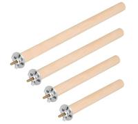 Milisten 4pcs Wooden Bird Perch Set for Large Parrots and Birds Natural Non-toxic Perches with 12cm 15cm 20cm 25cm Sizes and Grinding Platforms