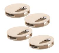 Milisten 4pcs Wooden DIY Kit Unfinished Handheld Tambourine for Painting and Sensory Development Montessori Craft with Smooth Surface for Easy Coloring and Auditory Stimulation