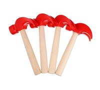 Milisten 4pcs Wooden Hammer Toys for Boy Girl Safe and Smooth Mallet Playthings for Hand-eye Coordination Development Interactive Parent-boy Girl Activity
