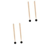 Milisten 4pcs Wooden Mallet Sticks for Glockenspiel Drum Mallets for Percussion Instruments Xylophone Drum Sticks for Boys and Girls and Beginners