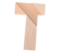 Milisten 4Pcs Wooden T Shape Puzzle Brain Teaser Blocks for Adults Educational Logic Game Beech Wood for Family Playtime Travel Games