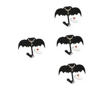 Milisten 4sets Portable Bunny Costume Bat Wings for Halloween Outfit for Pets Includes Leash and Bell for Celebrations and Parties