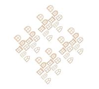 Milisten 4sets Unfinished Wooden Mini Door and Window Set for Dollhouse Garden Decor DIY Craft Kit Charming Fairy Garden Ornaments Enhancing Aesthetic and Functionality 25pcs*4