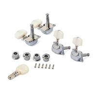 Milisten 5 Pcs Banjo Semi-closed Tuner Peg with Bushings Heads for Banjo Guitar String Tuning Left Right Tuners Plus Non-peg Key