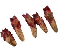 Milisten 5 Pcs Realistic Severed Fingers Fake Body Parts Simulated Finger Haunted Costume Zombie Fingers Halloween Costumes Halloween Scary Props Severed off Fingers Make up Apparel