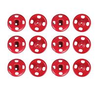 Milisten 50 Pair Snaps Fasteners 12. 5 mm Sew- on Snap Buttons Metal Clothes Press Studs Buttons for Sewing- Red