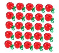 Milisten 50 Pcs Cute Apple Pendant Charms for Jewelry Making Lightweight Acrylic Fruit Beads with Lasting Vivid Colors Playful Apple Shape for DIY Earrings Necklace Bracelet Crafting