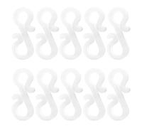Milisten 50 Pieces White S Shape Christmas Light Hooks Mini Hanging Clips for Ornaments, Fairy Lights and Party Decorations, Suitable for Indoor and Outdoor Seasonal Use
