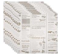 Milisten 50 Sheets Greaseproof Baking Paper Pad White Disposable Food Wrap for Burger, Chicken Roll, Cake and Fried Food Packaging, Oil-Resistant Parchment Suitable for Kitchen and Dining